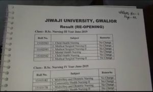 gwalior ju nursing corruption