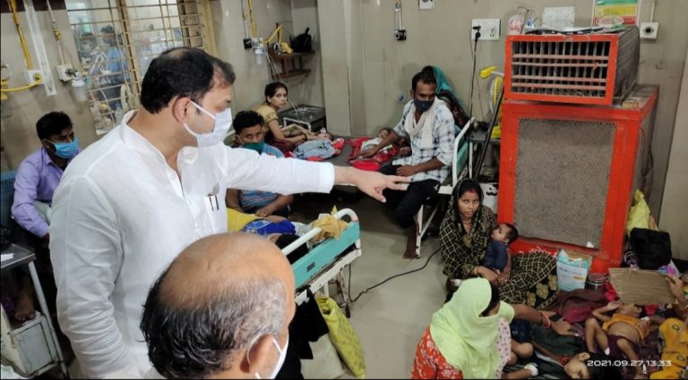 KRH में 36 पलंग पर 90 बच्चे देख कांग्रेस विधायक नाराज, व्यवस्था दुरुस्त करने जमकर प्रबंधन पर बरसे