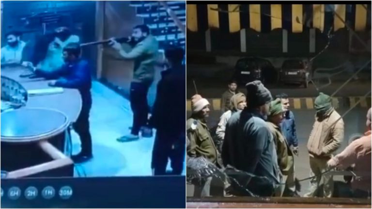 आधी रात में बदमाशों ने होटल में की फायरिंग, कुछ इस तरह तानी बंदूक, देखें CCTV