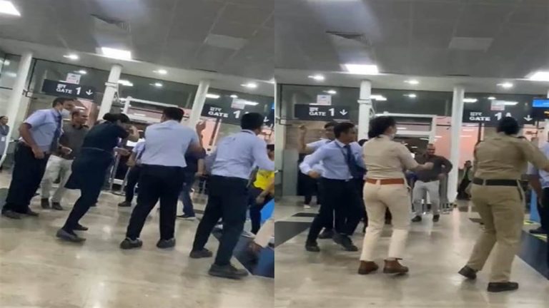 फ्लाइट लेट होने पर यात्रियों ने एयरपोर्ट पर किया ढोलिड़ा ढोल रे की धुन पर गरबा