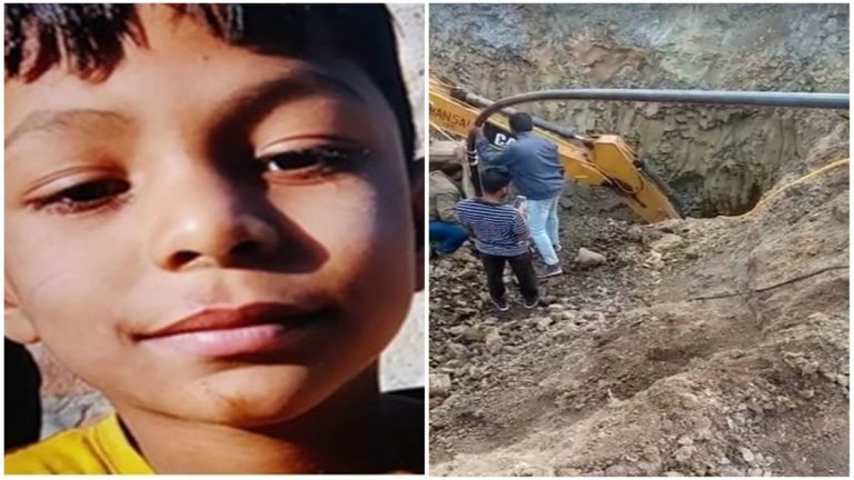 बोरवेल में फंसे तन्‍मय की पत्थरों ने रोकी राह, 36 घंटे बाद भी खोदाई जारी
