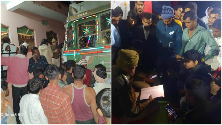 शादी में नाचने की बात को लेकर गुस्‍साए युवक ने ट्रक से 10 बाइक को रौंदा