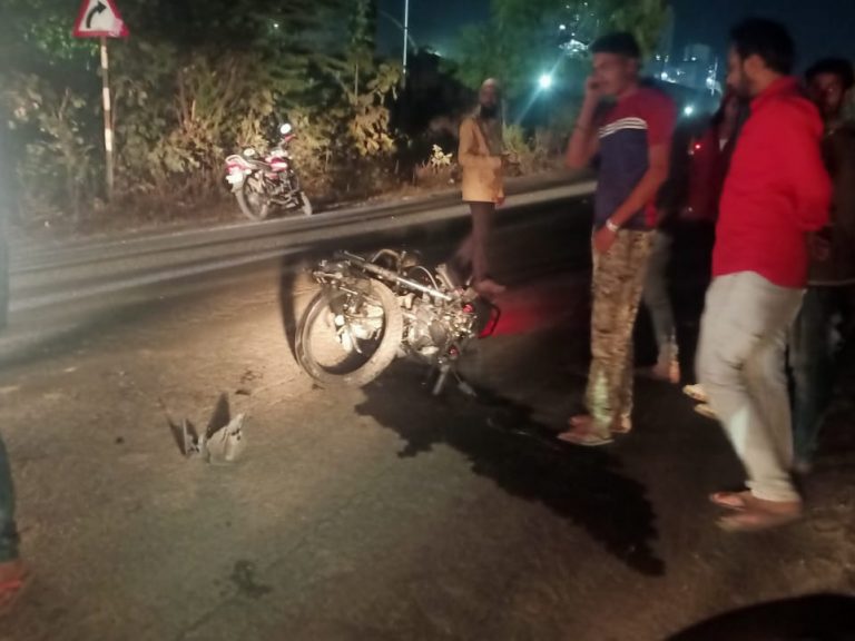 सीमेंट से भरे कंटेनर ने बाइक पर सवार पटवारी और जेल प्रहरी को मारी टक्कर, हुई मौत