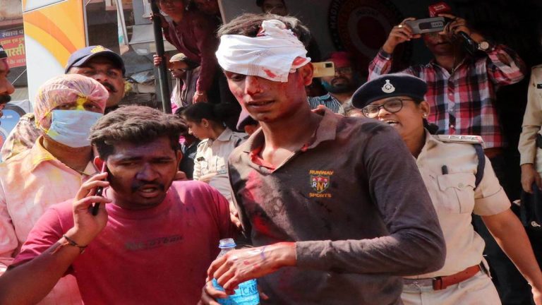 रंगपंचमी की गेर में पत्थर मारते ही पुलिस ने ड्रोन से पकड़ा आरोपी