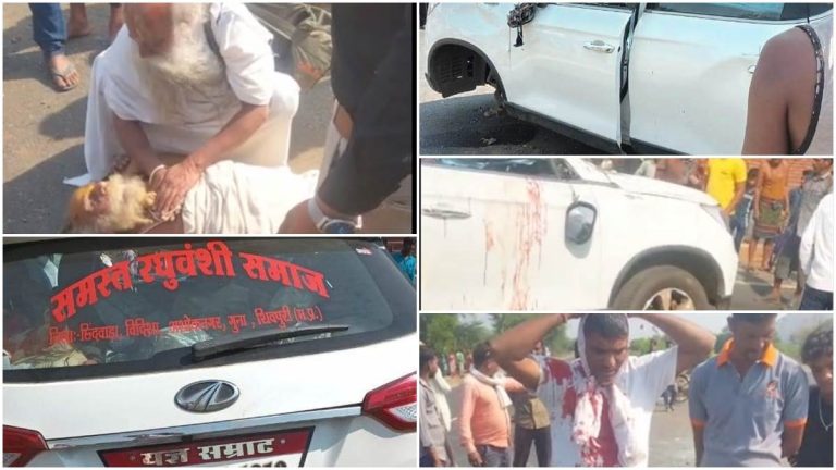 डिवाइडर से टकरा कार, संत कनक बिहारी महाराज सहित एक शिष्य की मौत