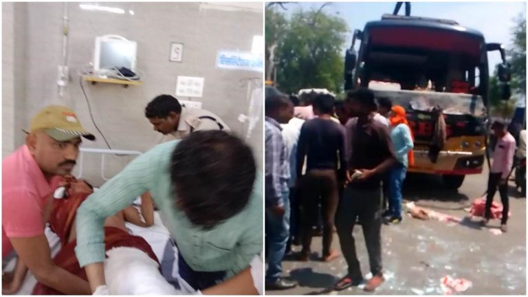 तेज रफ्तार बस ने ऑटो में मारी जोरदार टक्कर, तीन लोगों की मौके पर ही मौत