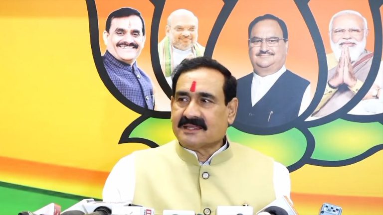 गृहमंत्री नरोत्‍तम मिश्रा बोले- आपदा पर राजनीति करना कांग्रेस की पुरानी आदत 
