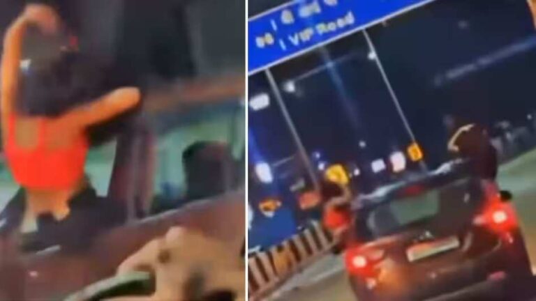 भोपाल एयरपोर्ट रोड पर हाई स्पीड कार में युवतियों का खतरनाक स्टंट, वीडियो वायरल