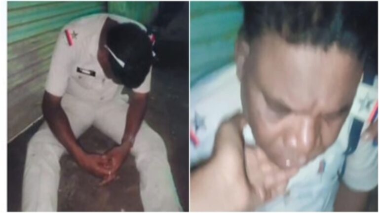 शराब के नशे में ASI का सड़क पर हाईवोल्टेज ड्रामा, वीडियो वायरल