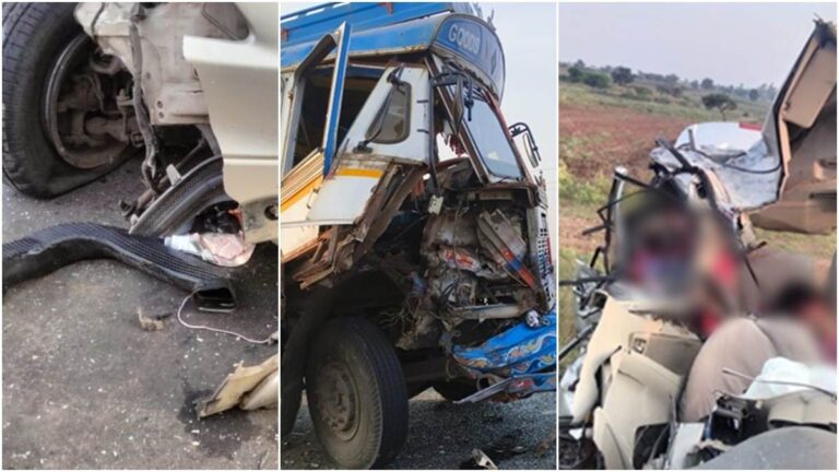 ट्रक और कर में भिंडत, 4 लोगों की मौत