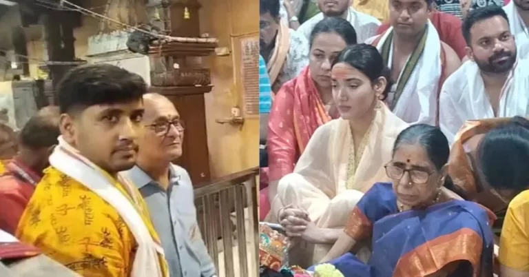 एक्ट्रेस मेधा शंकर और क्रिकेटर यश ठाकुर ने महाकाल के किए दर्शन, भस्म आरती में हुए शामिल