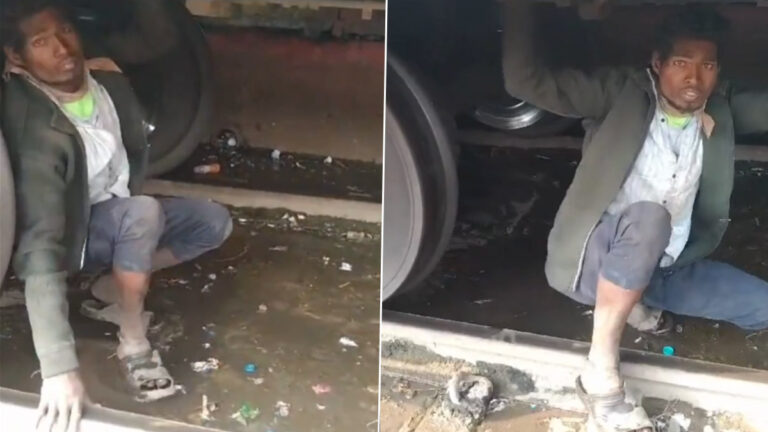 ट्रेन के नीचे पहियों के पास लेटकर किया 290 किलोमीटर का सफर