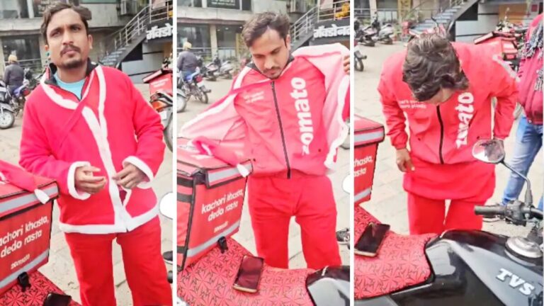 सांता क्लॉस की ड्रेस में डिलीवरी बॉय, हिंदू संगठन ने कपड़े उतरवाए