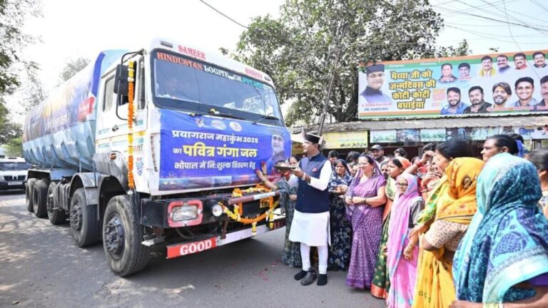 महाकुंभ का गंगा जल हर घर पहुंचेगा, मंत्री सारंग ने किया टैंकर का पूजन