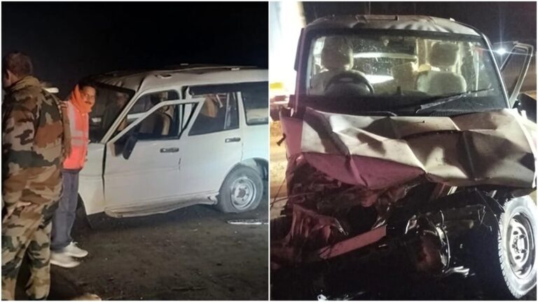 तेज रफ्तार स्कॉर्पियो बस से टकराई, 4 की मौत, 2 घायल