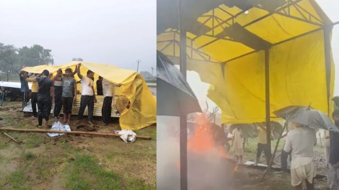 MP News: तिरपाल के नीचे जली चिता! प्लास्टिक की तिरपाल के निचे किया अंतिम संस्कार