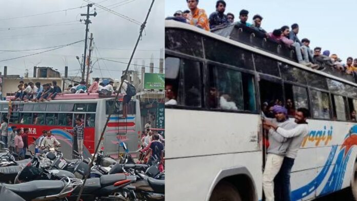 MP News: निवाड़ी में मौत की सवारी बन गईं बसों की छतें! हर दिन खतरे में डाल रहे लोग अपनी जान