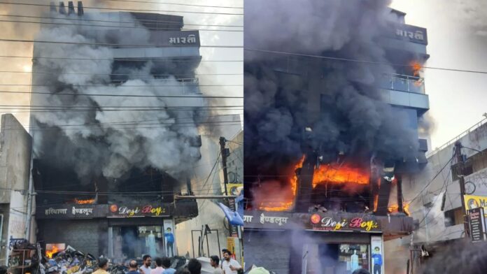 MP News: शहडोल के गांधी चौक के पास तीन मंजिला इमारत में भीषण आग, फायर ब्रिगेड बेबस