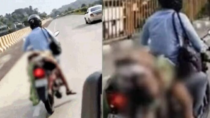 दिल दहला देने वाला हादसा! नागपुर से मध्य प्रदेश तक बाइक पर लाश बांधकर पहुंचा पति, हाईवे पुलिस ने खोजा आरोपी वाहन