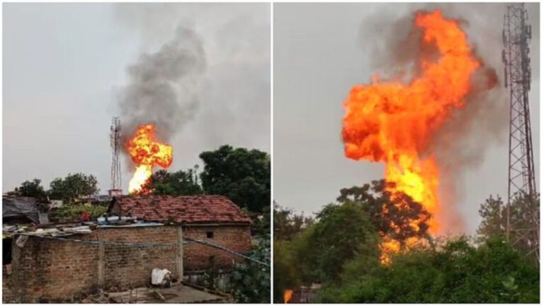 MP News: गगौर्णी गांव में गैस टैंकों का भयानक विस्फोट! 100 फीट तक उठीं लपटें, जांच में जुटी पुलिस