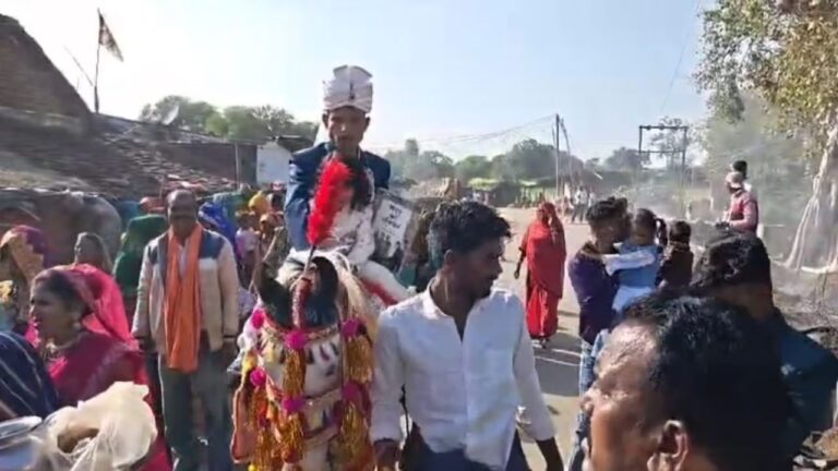 MP News: दमोह में दलित दूल्हे ने घोड़े पर लेकर निकाली बारात, संविधान की प्रति से दिया संदेश
