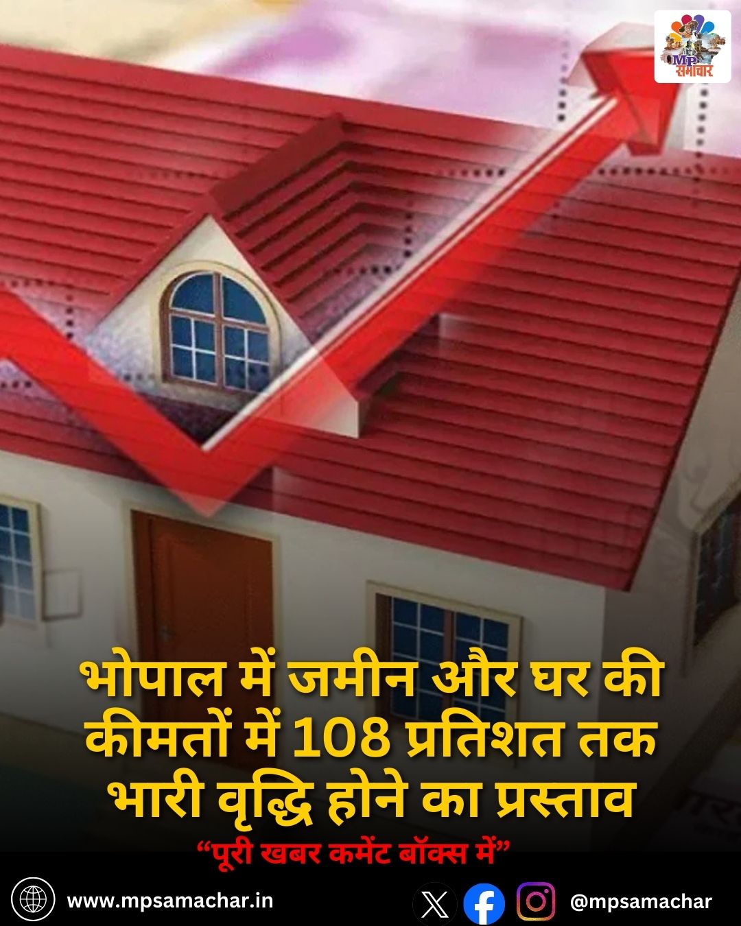 MP News: भोपाल में जमीन और घर की कीमतों में 108 प्रतिशत तक भारी वृद्धि होने का प्रस्ताव