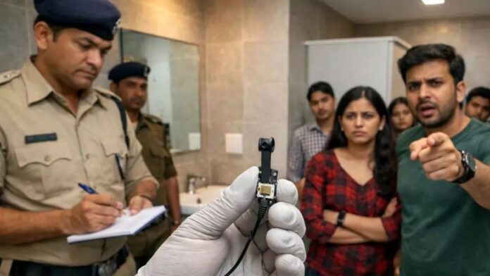 MP News: इंदौर में सनसनी, वॉशरूम में छिपा कैमरा और मोबाइल में मिले चौंकाने वाले वीडियो