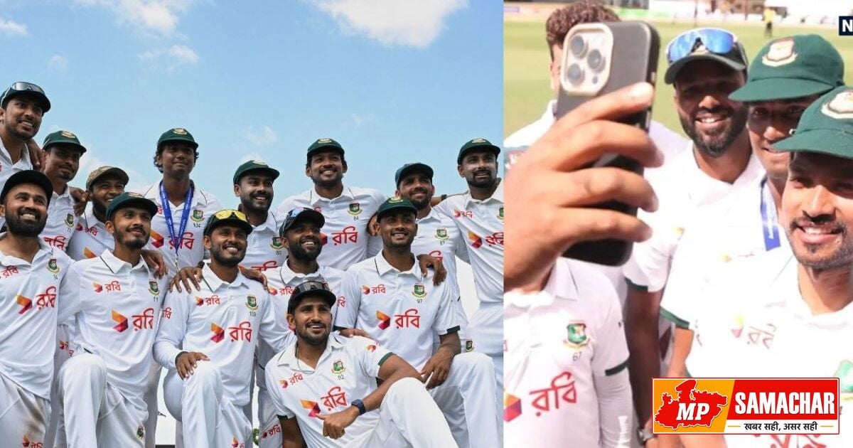 ऑस्ट्रेलिया के खिलाफ ऐतिहासिक जीत के बाद खिलाड़ियों से रूबरू हुए बांग्लादेशी पीएम