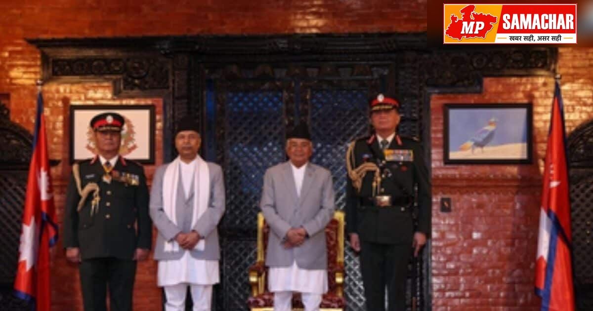 नेपाल यात्रा पर भारतीय सेना प्रमुख को मिला विशेष सम्मान, राष्ट्रपति ने सौंपी मानद उपाधि