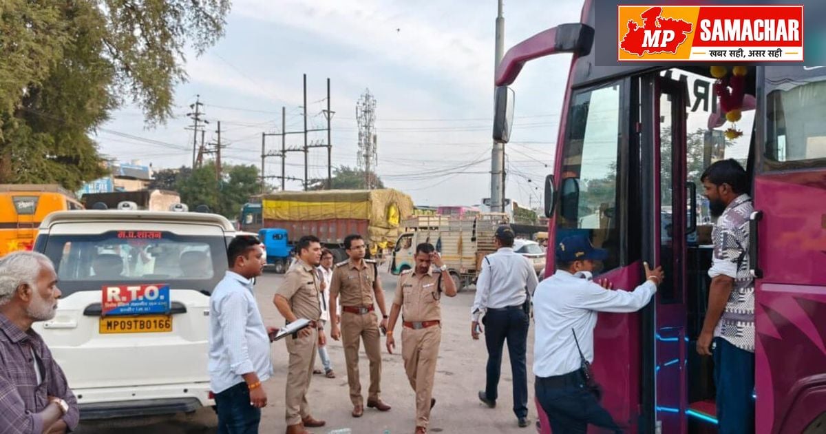इंदौर: नियमों की अनदेखी करने वाली बसों पर प्रशासन का चाबुक, लाखों का जुर्माना