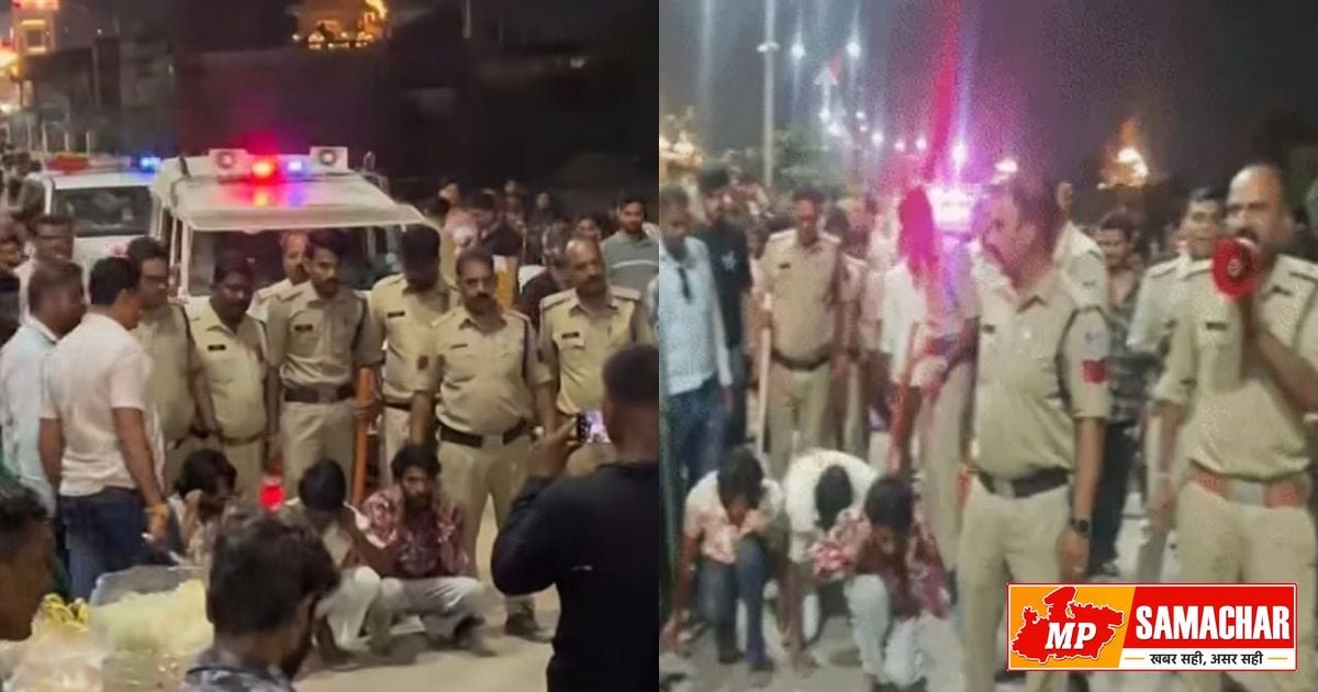 उज्जैन: सफाईकर्मी पर हमला करने वाले आरोपियों की महाकाल मंदिर के सामने निकाली परेड