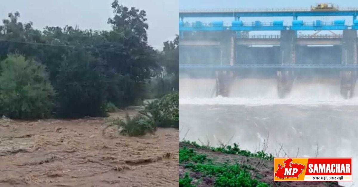 खंडवा में मूसलाधार बारिश: सुक्ता नदी उफान पर, भगवंत सागर बांध के चार गेट खुले