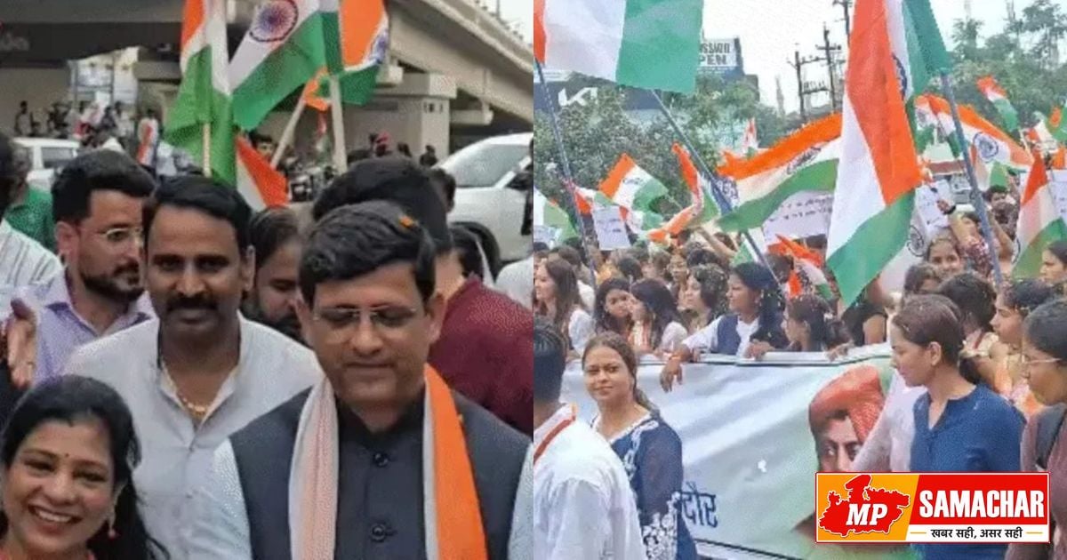 इंदौर में वंदे मातरम के 150 वर्ष: तिरंगा यात्रा से गूंजा शहर
