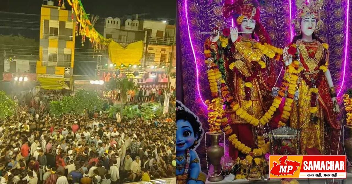 रतलाम में धूमधाम से मनई गई जन्माष्टमी, युवाओं ने पहली बार में ही फोड़ी 60 फीट ऊंची दही हांडी